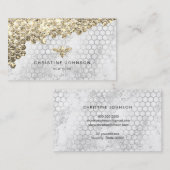 フェイク金ゴールドグリッタービーオングレー 名刺 (正面/裏面)