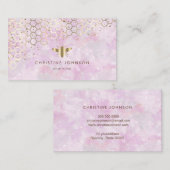 フェイク金ゴールドグリッタービー 名刺 (正面/裏面)