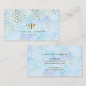 フェイク金ゴールドグリッタービー 名刺 (正面/裏面)