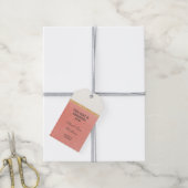 フェイク金ゴールドグリッターピ結婚ンクの予約シート ギフトタグ (より糸付き)