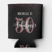 フェイク金ゴールドグリッターフェスティバル50と素晴らしい誕生日 缶クーラー (正面)