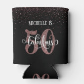 フェイク金ゴールドグリッターフェスティバル50と素晴らしい誕生日 缶クーラー (裏面)