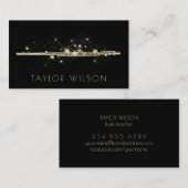 フェイク金ゴールドグリッターフルート名刺 名刺 (正面/裏面)