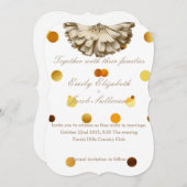 フェイク金ゴールドグリッターホイルひまインスパイアわ結婚け セーブザデート (正面/裏面)