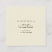 フェイク金ゴールドグリッターロゴバタフライ スクエア名刺 (裏面)