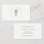 フェイク金ゴールドグリッターロブスターロゴ 名刺 (正面/裏面)