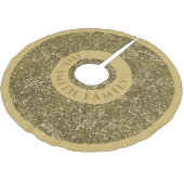 フェイク金ゴールドグリッター名クリスマスツリースカート ブラッシュドポリエステルツリースカート (アングル)