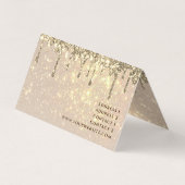 フェイク金ゴールドグリッター名刺 名刺 (裏面)