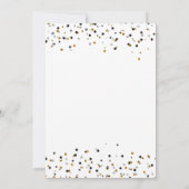 フェイク金ゴールドグリッター新年のイブパーティー招待状 招待状 (裏面)