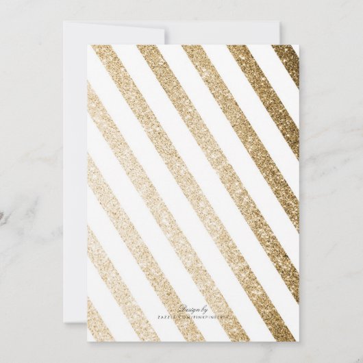 フェイク金ゴールドグリッター日付のアラームを保存する セーブザデート (裏面)