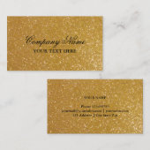 フェイク金ゴールドグリッター高級名刺テンプレート 名刺 (正面/裏面)