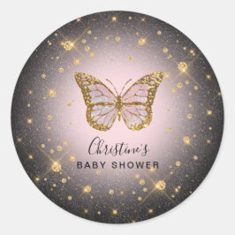 フェイク金ゴールドグリッター ラウンドシール