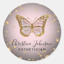 フェイク金ゴールドグリッター ラウンドシール