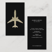 フェイク金ゴールドグリッター 名刺 (正面/裏面)