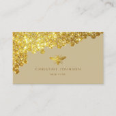フェイク金ゴールドグリッターbee名刺 名刺 (正面)