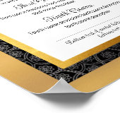 フェイク金ゴールドグルメディナーパーティーケータリングメニュー ポスター (角)