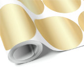 フェイク金ゴールドゴールデンエレガントグモダンラモギフトグロス ラッピングペーパー (ロールコーナー)