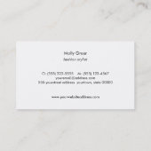 フェイク金ゴールドシークイン白黒パタストライプのーン 名刺 (裏面)