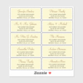 フェイク金ゴールドスクリプト個別ゲスト住所 シール (シート)