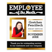 フェイク金ゴールドスターの今月の写真ディスプレイの従業員 フォトプリント (正面)