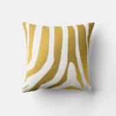 フェイク金ゴールドゼブラ印刷ストライプパターン クッション (裏面)