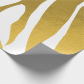 フェイク金ゴールドゼブラ印刷ストライプパターン ラッピングペーパー (角)