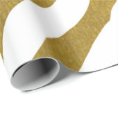 フェイク金ゴールドゼブラ印刷ストライプパターン ラッピングペーパー (ロールコーナー)