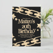 フェイク金ゴールドチェーンブロックパーティーヒップホップ星 招待状 (スタンド正面)