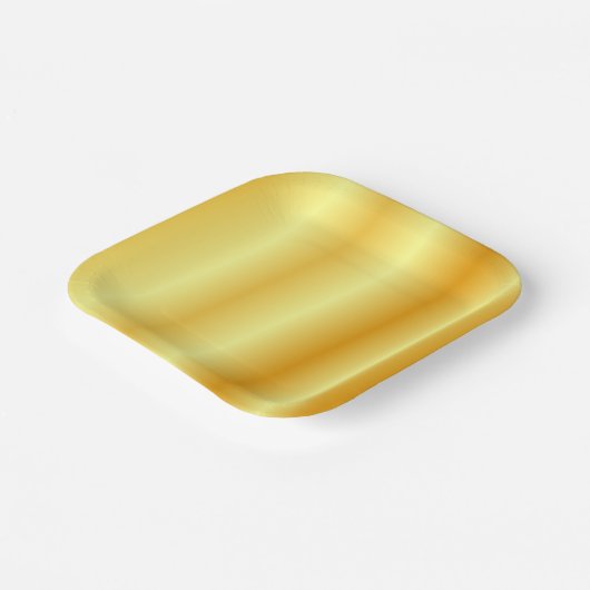 フェイク金ゴールドテンプレートエレガントトレンディー ペーパープレート (傾斜あり)