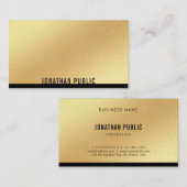フェイク金ゴールドテンプレートモダンプロフェッショナルエレガント 名刺 (正面/裏面)