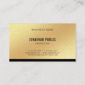 フェイク金ゴールドテンプレートモダンプロフェッショナルエレガント 名刺 (裏面)