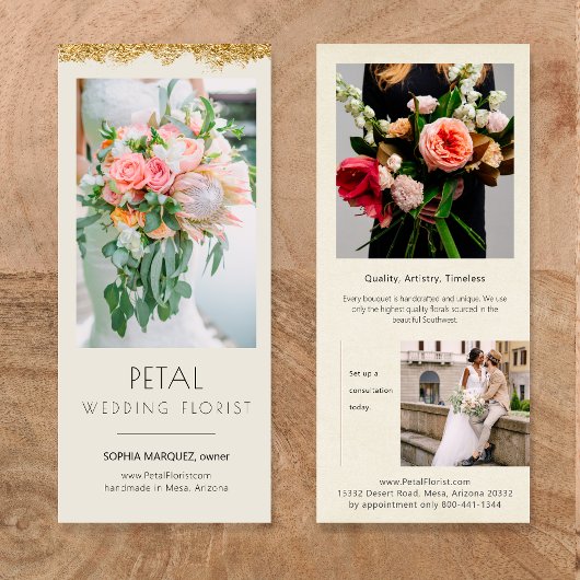 フェイク金ゴールドディップクリエイティブマーケティングラックカード ラックカード