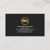 フェイク金ゴールドトラックロケーションアイコンロジスティック引越し業者 名刺 (裏面)