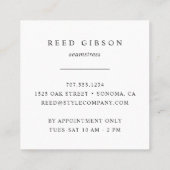 フェイク金ゴールドドレス型枠 Seamstress Tailor Designer スクエア名刺 (裏面)