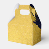 フェイク金ゴールドネイビー青モノグラム結婚ズ フェイバーボックス (裏面サイド)