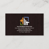 フェイク金ゴールドハンマー木造グランジ業者ハンドマン 名刺 (裏面)