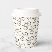 フェイク金ゴールドバイクパターン自転車サイクリングパーティー 紙コップ (裏面)