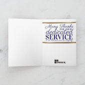 フェイク金ゴールドバーマイルストーン従業員記念日カード カード (内部)