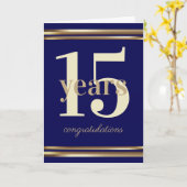 フェイク金ゴールドバーマイルストーン従業員記念日カード カード (黄色い花)