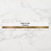 フェイク金ゴールドパーソナライズされた科カスタム学年 ペットボトルラベル (シングルラベル)