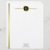 フェイク金ゴールドパーソナライズされた頭 レターヘッド (正面/裏面)