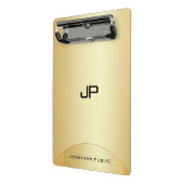 フェイク金ゴールドパーソナライズされた Monogramテンプレート ミニクリップボード (アングル2)