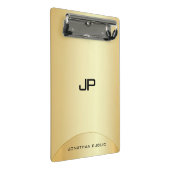 フェイク金ゴールドパーソナライズされた Monogramテンプレート ミニクリップボード (アングル)