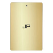 フェイク金ゴールドパーソナライズされた Monogramテンプレート ミニクリップボード (裏面)