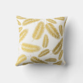 フェイク金ゴールドパ葉ームパターン クッション (裏面)