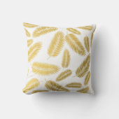 フェイク金ゴールドパ葉ームパターン クッション (正面)