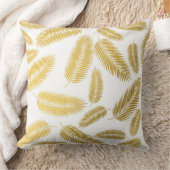 フェイク金ゴールドパ葉ームパターン クッション (ブランケット)