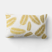 フェイク金ゴールドパ葉ームパターン ランバークッション (裏面)