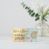 フェイク金ゴールドフォイルひまわり紹介カード 名刺 (スタンド正面)