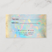 フェイク金ゴールドフォイルひまわり紹介カード 名刺 (裏面)